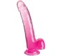 King Cock DZIDRS - DILDO AR sēkliniekiem 20,3 CM ROZĀ