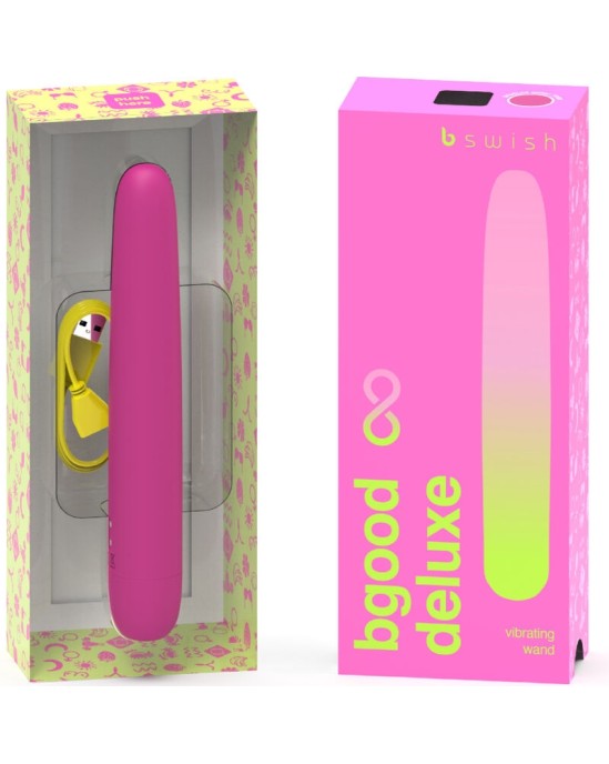 B Swish BGOOD INFINITE DELUXE SILICONE RECHARGEABLE VIBRATOR ROSE