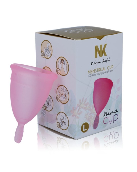 Nina Kikí МЕНСТРУАЛЬНАЯ ЧАША NINA CUP, РАЗМЕР РОЗОВАЯ L