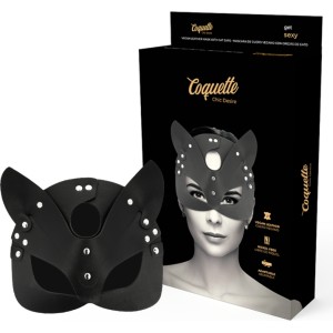 Coquette Accessories COQUETTE CHIC DESIRE - MĀKSLĪGAS ĀDAS MASKA AR KAĶA AUSĪM