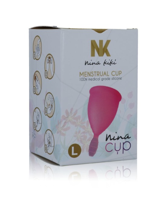 Nina Kikí NINA CUP MENSTRUĀLĀ KAUSE IZMĒRS ROZĀ L