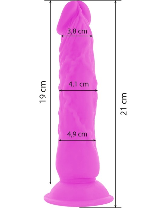 Diversia Elastīgs Vibrējošs Dildo 21 CM - violets