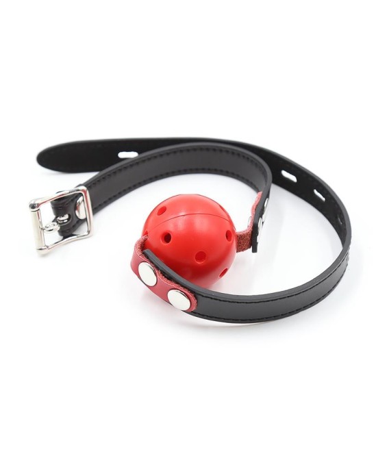 Latetobed Bdsm Line Ball Gag Breathable Black/Red