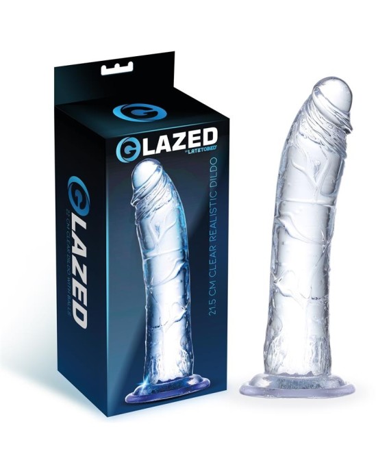 Glazed Reālistisks dildo kristāla materiāls 21,5 cm