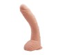 Baile Alex Curved Dildo with Testicles G-Spot Suction Cup Flesh