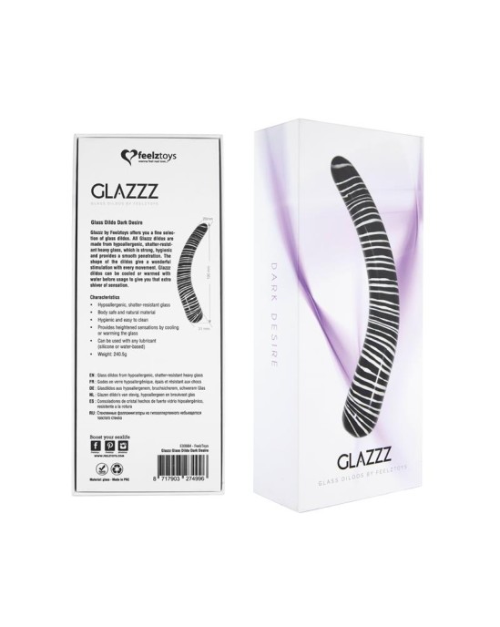 Feelztoys Glazz Glass Dildo Dark Desire