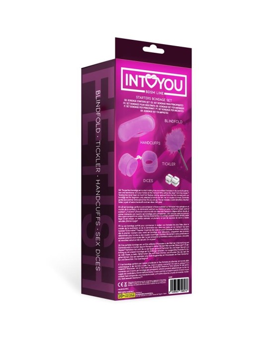 Intoyou Bdsm Line Набор для бондажа для начинающих, 4 предмета, фиолетовый