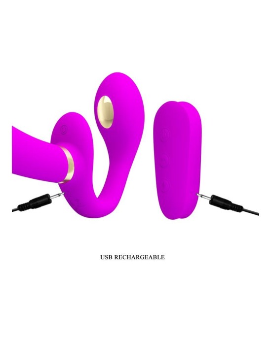 Prettylove Thunderbird Couples Vibe Strapless with Remote Control