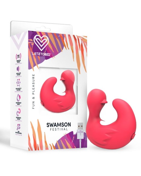 Festival Swamson Stimulator Duckling Thimble USB silikona roze