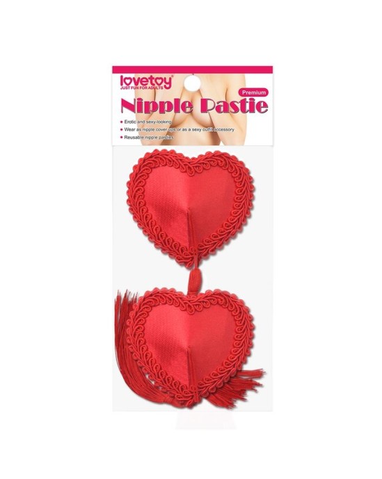 Lovetoy Nipple Covers Reusable Heart Red