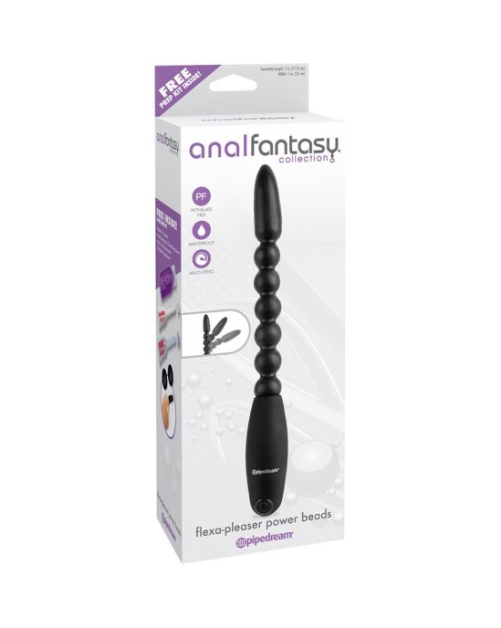 Anal Fantasy Collect. Anal Fantasy Collection Flexa Pleaser Power Beads - krāsa melna