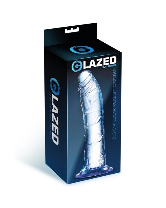 Glazed Reālistisks dildo kristāla materiāls 21,5 cm