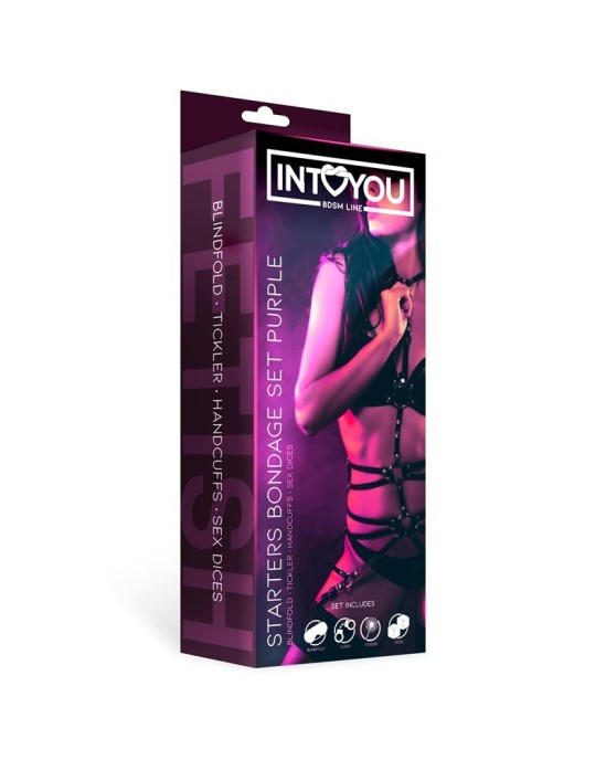 Intoyou Bdsm Line Набор для бондажа для начинающих, 4 предмета, фиолетовый