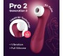 Satisfyer Pro 2 Gen 3 šķidrā gaisa tehnoloģija sūkšanas un vibrācijas vīna sarkanā krāsā