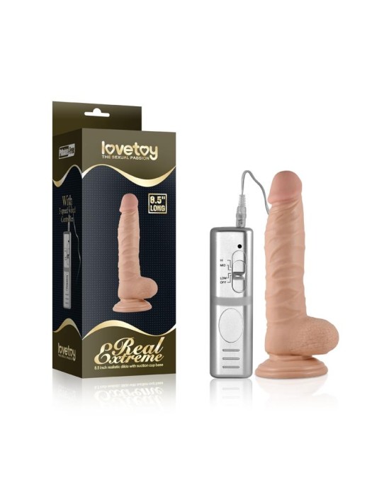 Lovetoy Dildo Real Extreme with Vibration 8.5 Flesh