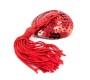 Latetobed Bdsm Line Heart Sequin Nipple Cover with Tassel Red