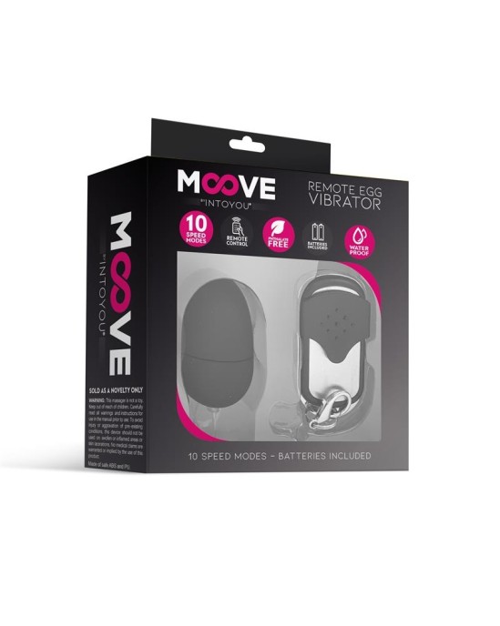 Moove Vibrating Egg with Remote Control Mini Black