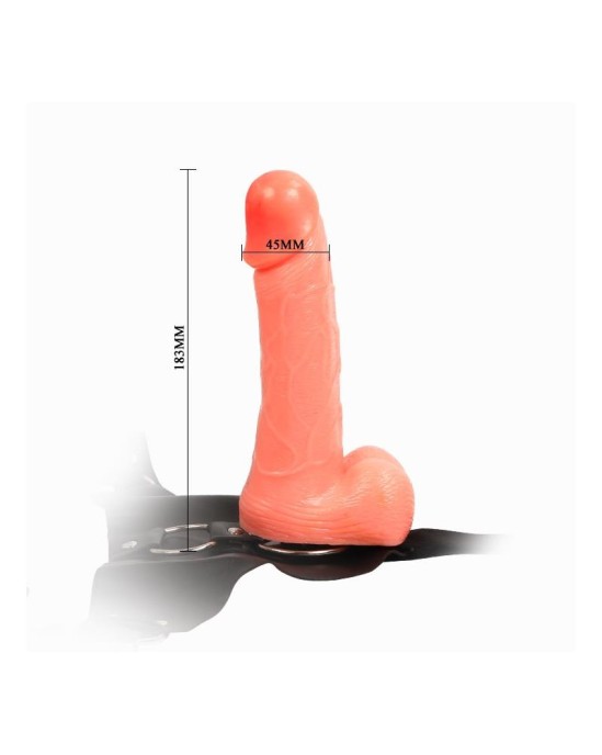 Baile Strap-On with Dildo and Testicles Flesh 18,3 cm