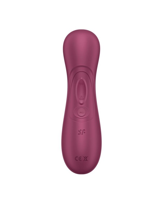 Satisfyer Pro 2 Gen 3 šķidrā gaisa tehnoloģija sūkšanas un vibrācijas vīna sarkanā krāsā