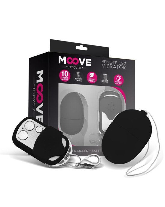 Moove Vibrating Egg with Remote Control Mini Black