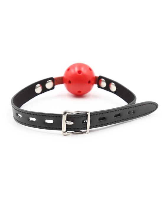 Latetobed Bdsm Line Ball Gag Breathable Black/Red