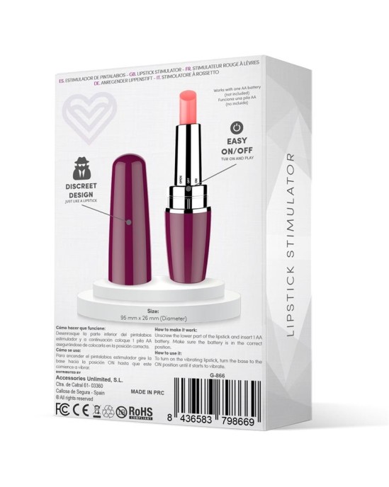 Latetobed Viblips Lipstick Stimulator Purple