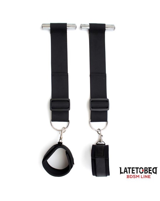 Latetobed Bdsm Line Door Swing Nylon Bind Neoprene Wrist Cuffs