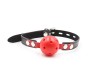 Latetobed Bdsm Line Ball Gag Breathable Black/Red