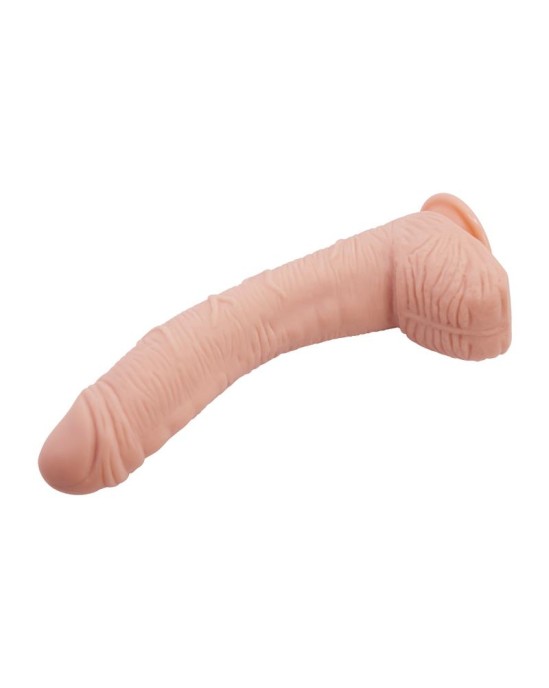 Baile Alex Curved Dildo with Testicles G-Spot Suction Cup Flesh