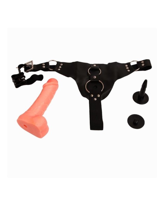 Baile Strap-On with Dildo and Testicles Flesh 18,3 cm