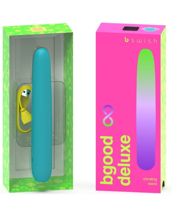 B Swish BGOOD INFINITE DELUXE SILICONE RECHARGEABLE VIBRATOR SEA FOAM