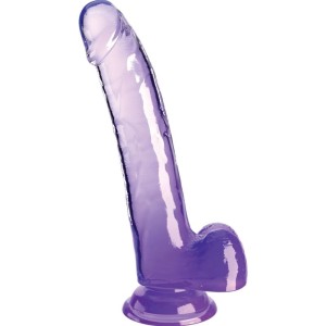 King Cock DZIDRS - DILDO AR sēkliniekiem 20,3 CM PURPURA