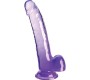 King Cock CLEAR - DILDO WITH TESTICLES 20.3 CM PURPLE