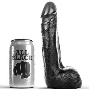 All Black MĪKSTS MELNS REĀLISTS DILDO 20 CM