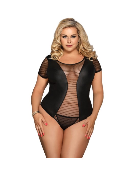 Subblime Queen Plus Size SUBBLIME QUEEN PLUS FETISH SHORT SLEEVE TEDDY