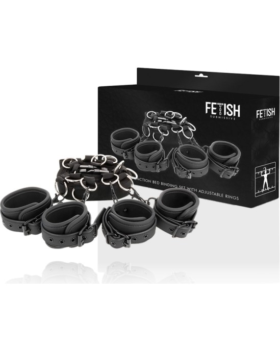 Fetish Submissive Bondage FETISH SUBMISSIVE - LUXURY BED TIES SET WITH NOPRENE LINING