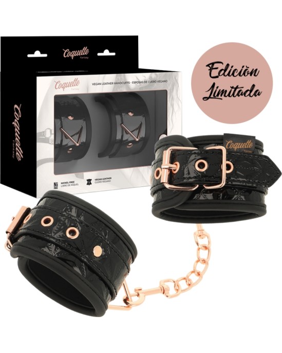 Coquette Fantasy COQUETTE CHIC DESIRE - BLACK EDITION HANDCUFFS WITH NEOPRENE LINING