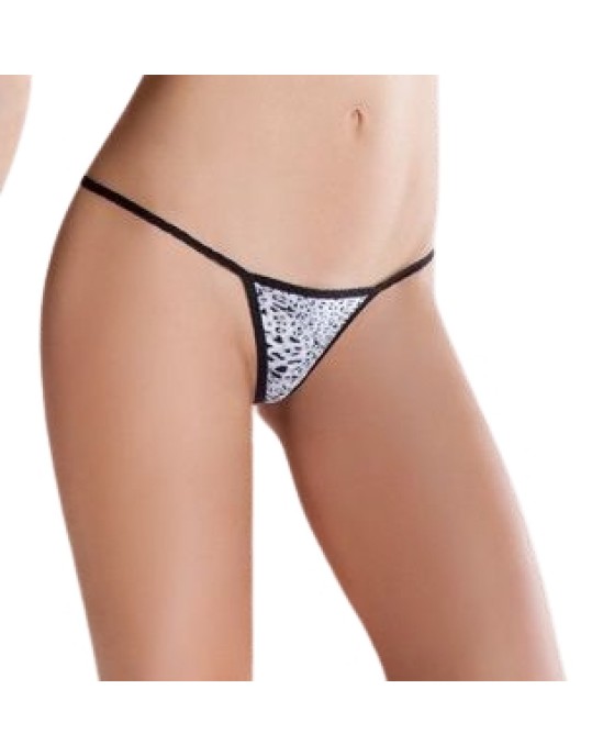 Passion Woman Panties & Thong PASSION G-STRING WHITE ONE SIZE ANIMAL PRINT