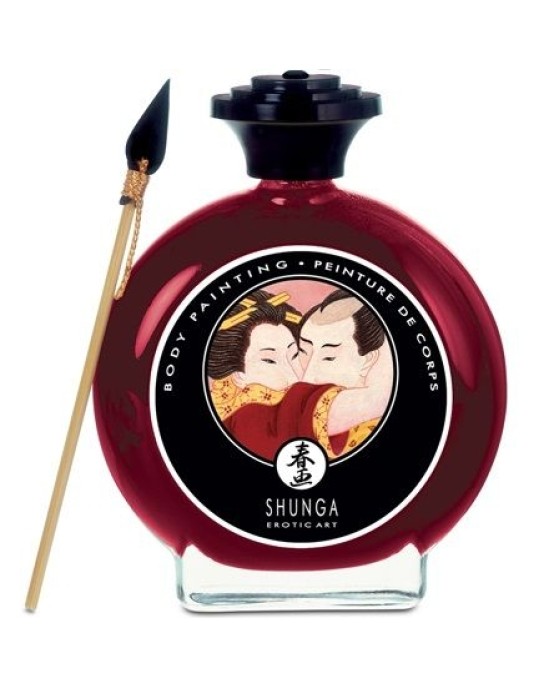 Shunga Massage Cream СЮНГА - КЛУБНИКА И КАВА ПОКРАСКА ТЕЛА