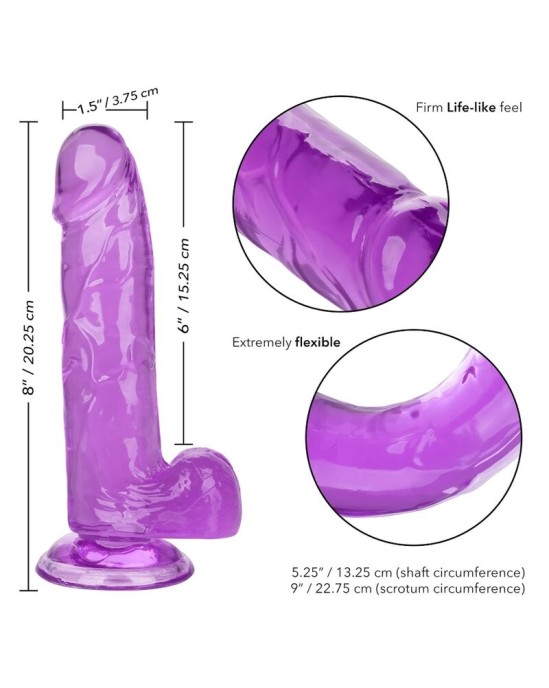 California Exotics CALEX IZMĒRS QUEEN DILDO - PURPULS 15,3 CM