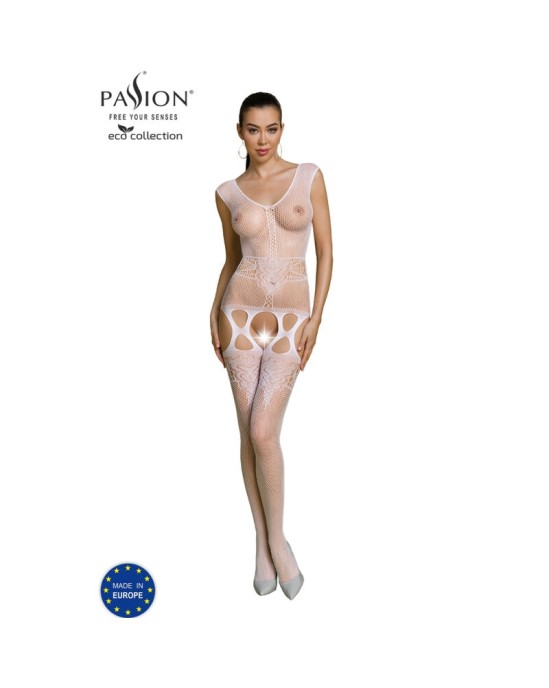 Passion Woman Bodystockings PASSION - ECO COLLECTION ТЕЛЕНЬ-ЧУЛКИ ECO BS014 БЕЛЫЙ