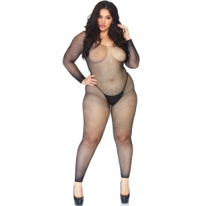 Leg Avenue Bodystockings LEG AVENUE KRISTALIZĒTA TĪKLA KRĀJUMI 1X-2X