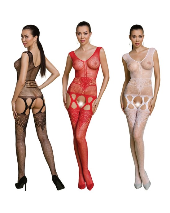 Passion Woman Bodystockings PASSION - ECO COLLECTION ТЕЛЕНЬ-ЧУЛКИ ECO BS014 БЕЛЫЙ