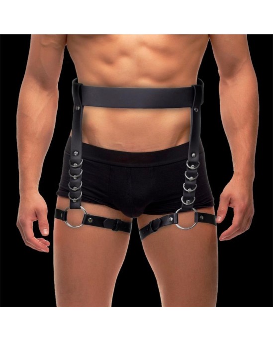 Intoyou Bdsm Line Didier Leg and Waist Bondage Harness Adjustable