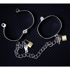 Latetobed Bdsm Line Metal Ankle Cuff for Women 8 cm