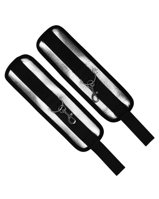 Lovetoy Наручники на липучке черные и серебристые