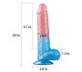 Lovetoy Dildo Dazzle Studsv 9 Pink and Blue