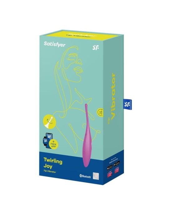 Satisfyer Вращающийся стимулятор Twirling Joy с приложением Fuchsia