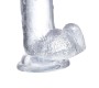 Glazed Realistic Dildo with Testicles Crystal Material 22 cm