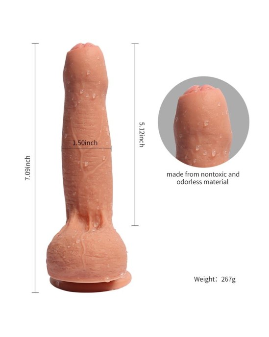 Shequ Dual Layer Silicone Dildo Azazel 18 cm